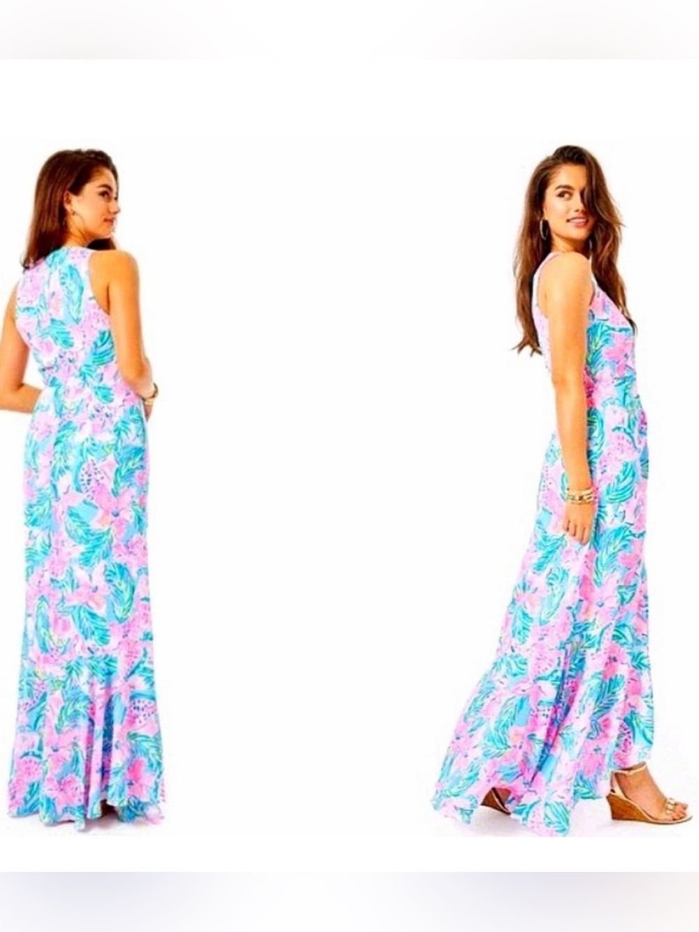 NWT Lilly Pulitzer Taylee Maxi Dress Blue Ibiza Dress